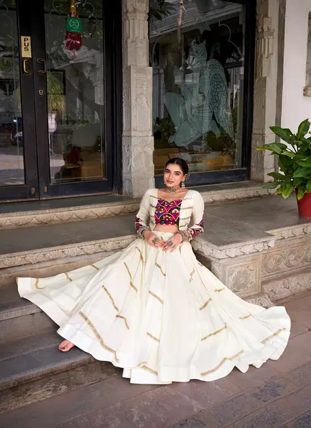 Raas White Colour Pure Rayon Lehenga With Blouse Nnk1625